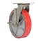 Vestil Polyurethane Swivel With Brake Caster 8 In. Diameter x 2 In. Width 882 Lb. Capacity Red CST-PU-8X2-S-BR - alternate 9